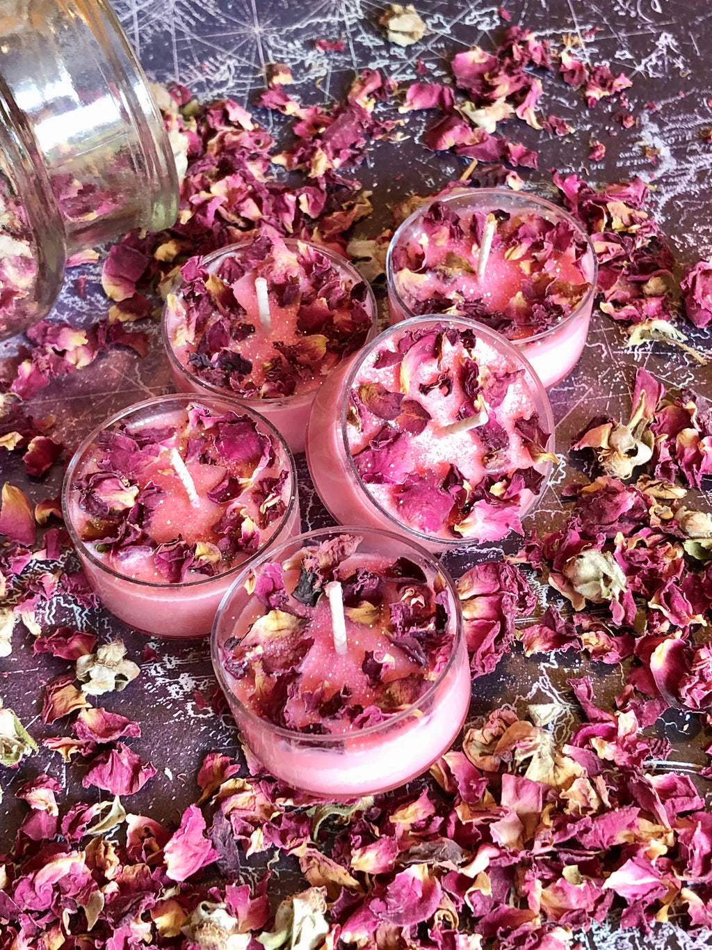 Red Rose Botanical Soy Tea Lights