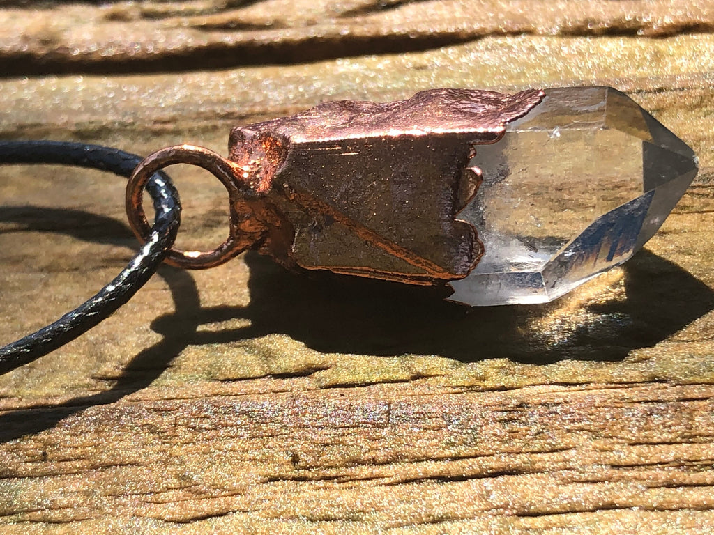 Quartz Point Copper Electroformed Pendant