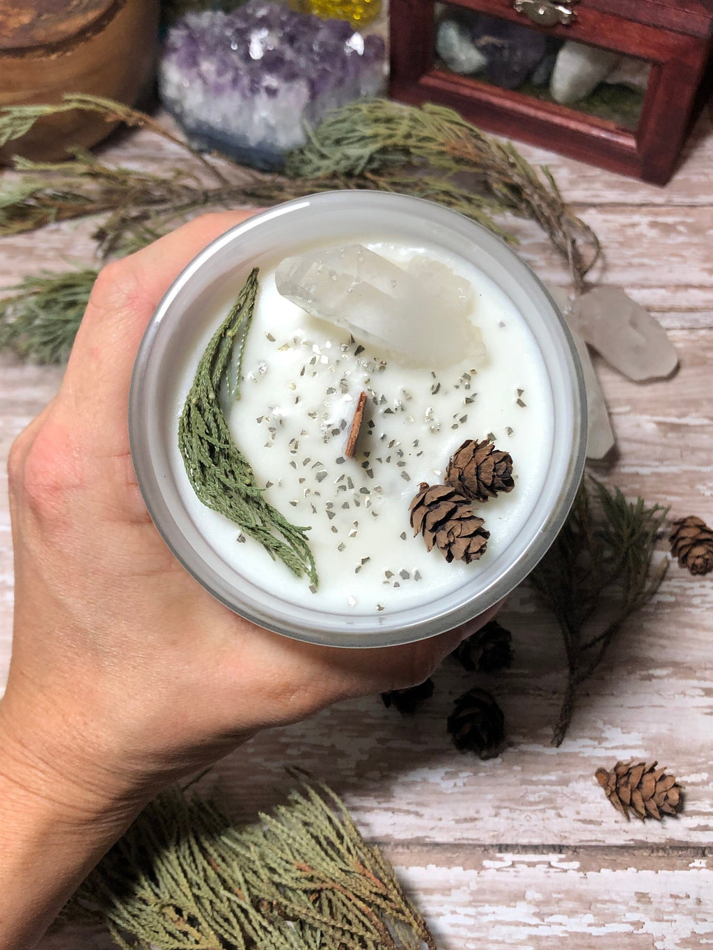 Fresh Cut Xmas Tree Crystal Candle 11 oz