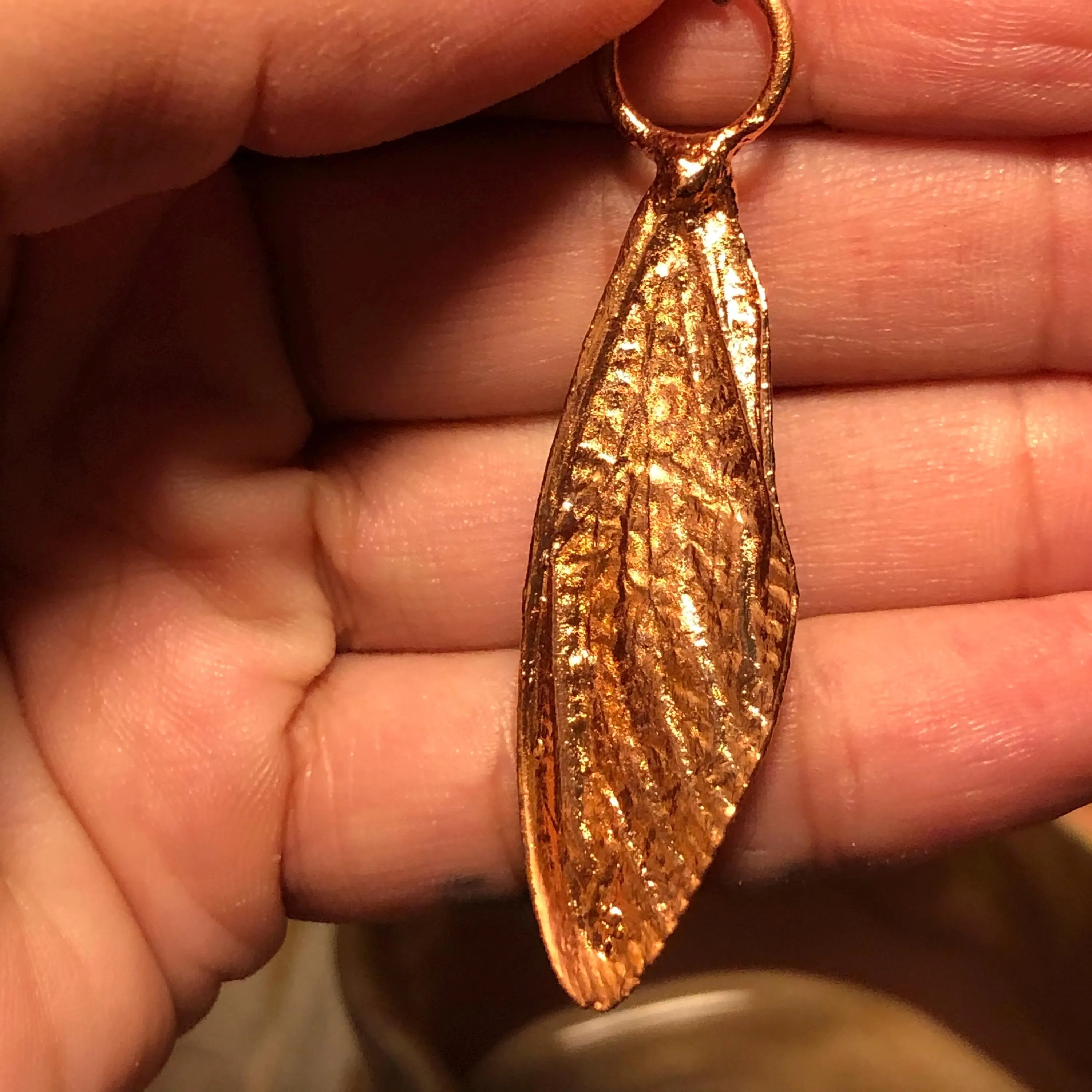Real Dragonfly Wing, Copper Electroformed Necklace