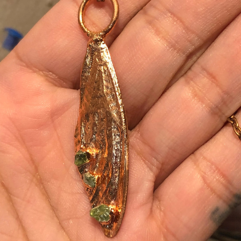 Real Dragonfly Wing, Copper Electroformed Necklace