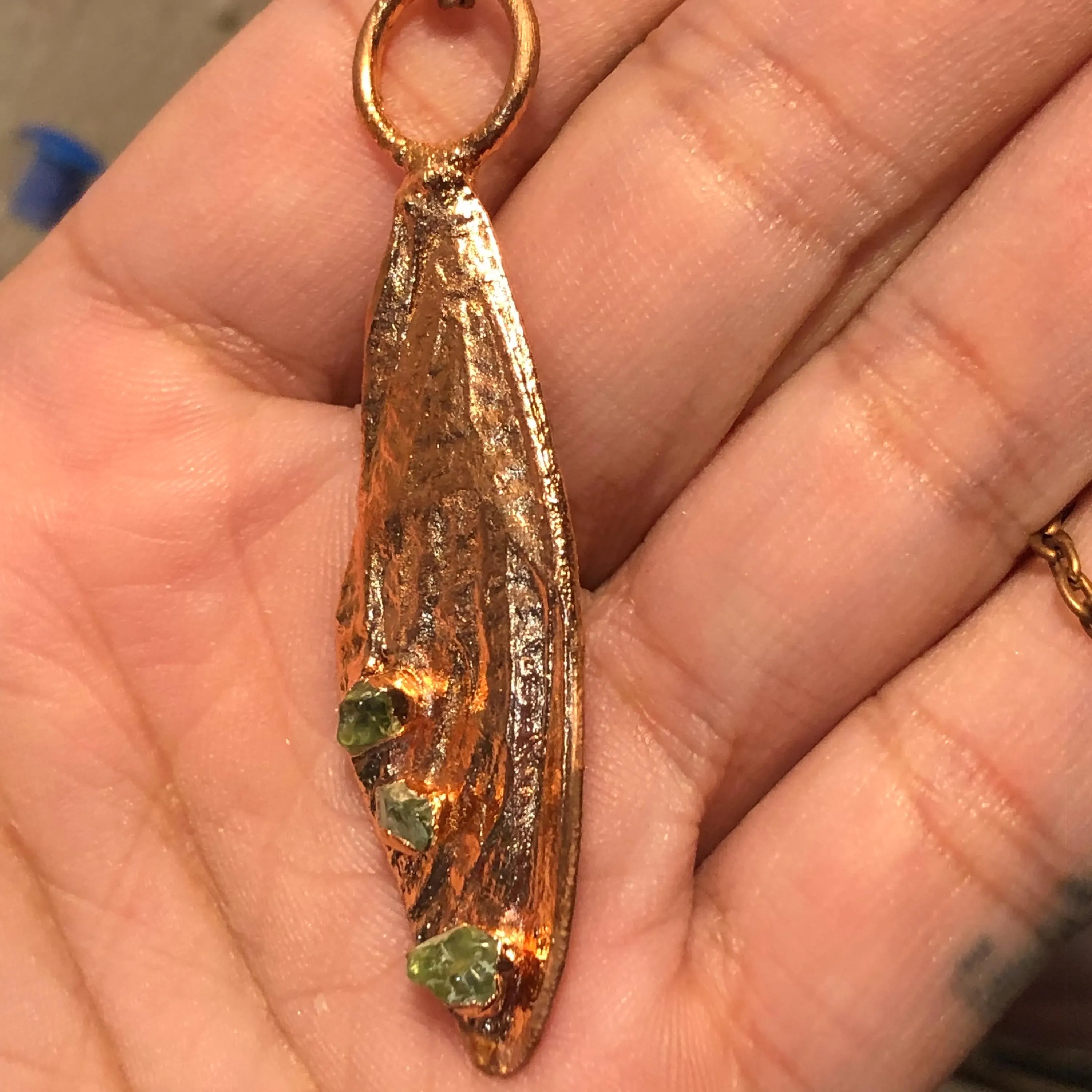 Real Dragonfly Wing, Copper Electroformed Necklace