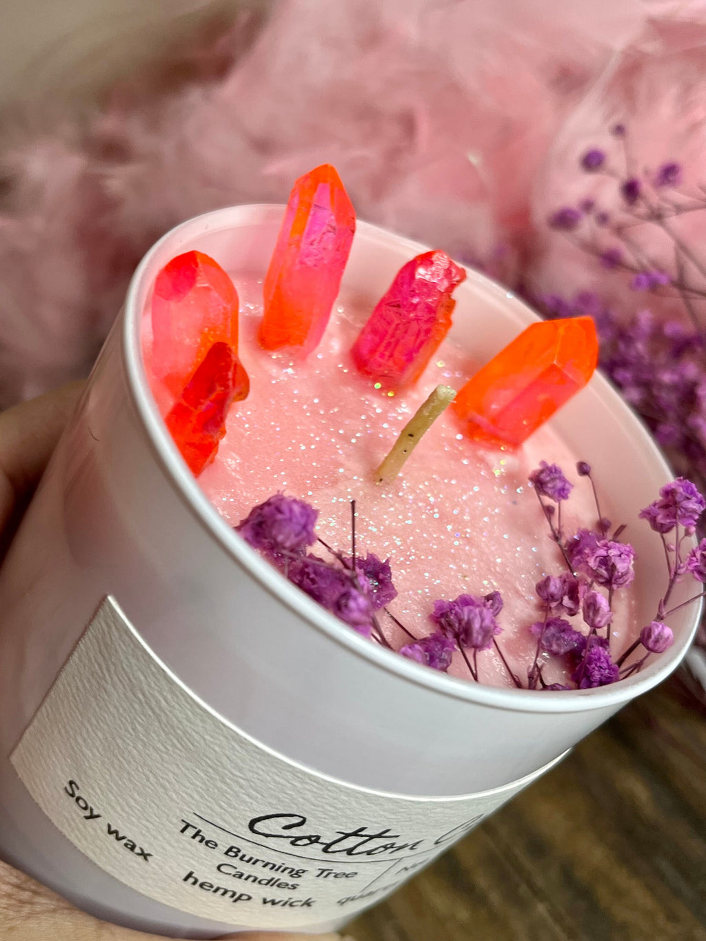 Cotton Candy Crystal Candle - 11 oz