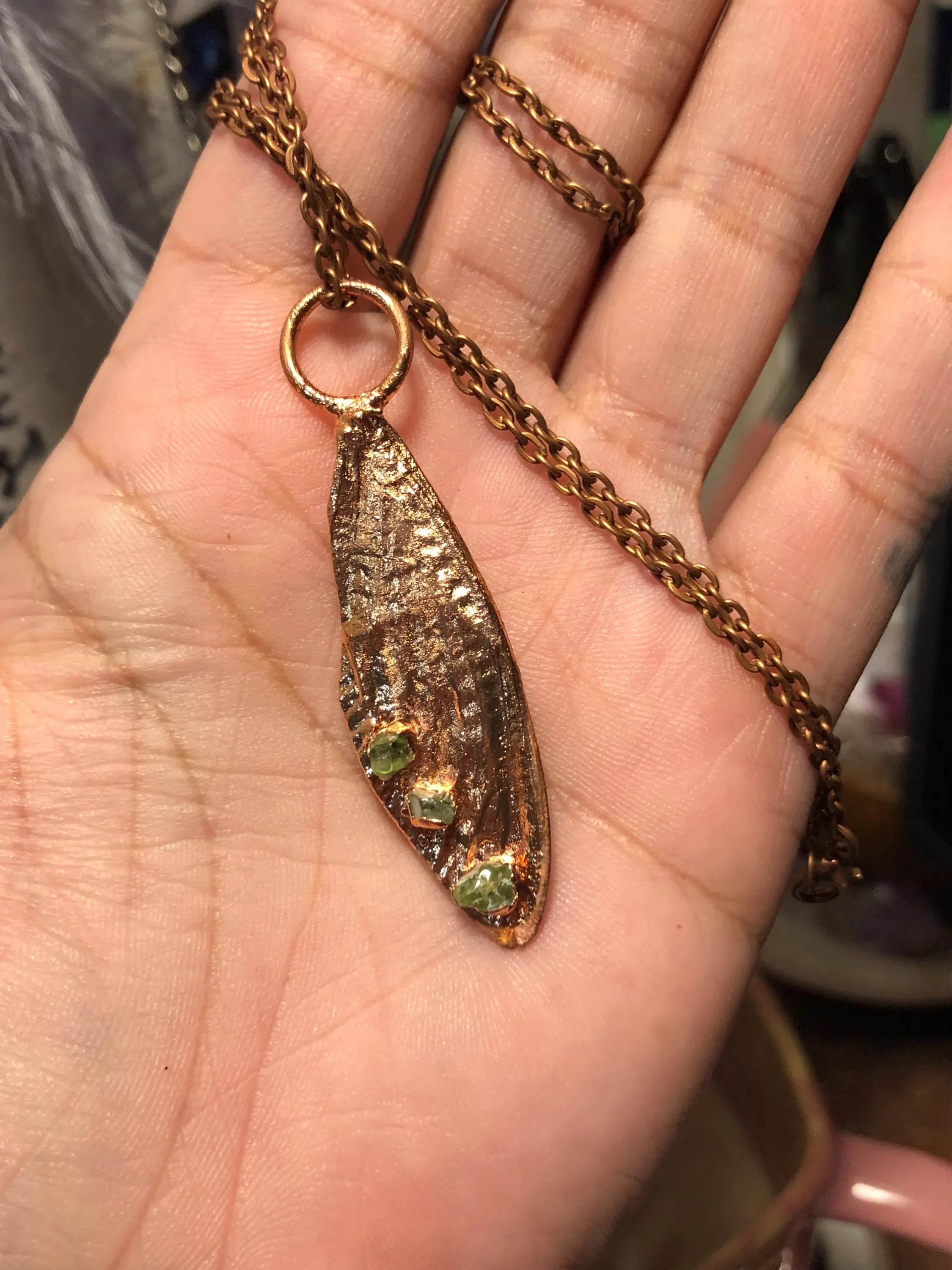 Real Dragonfly Wing, Copper Electroformed Necklace