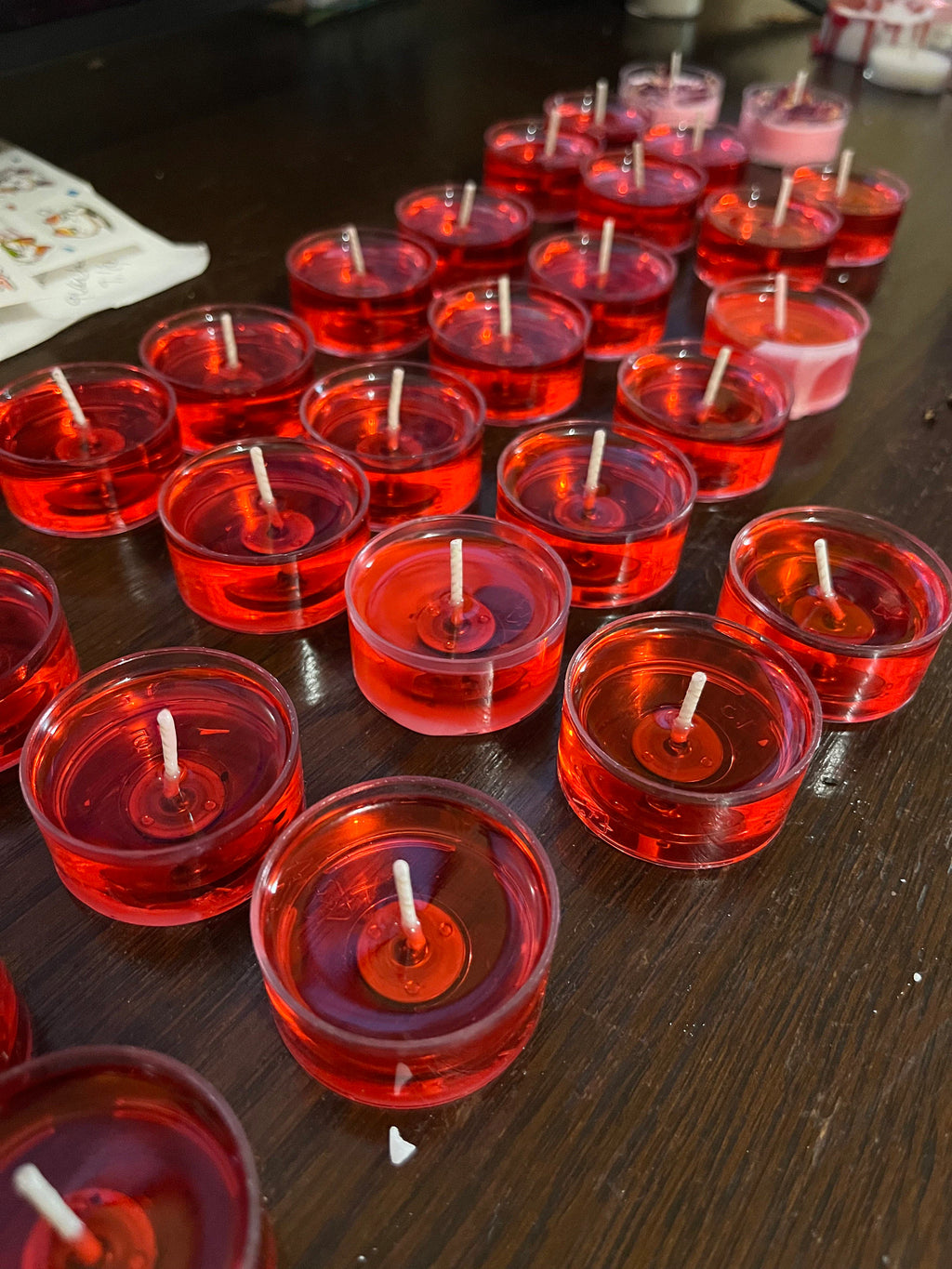 Red Rose Botanical Soy Tea Lights