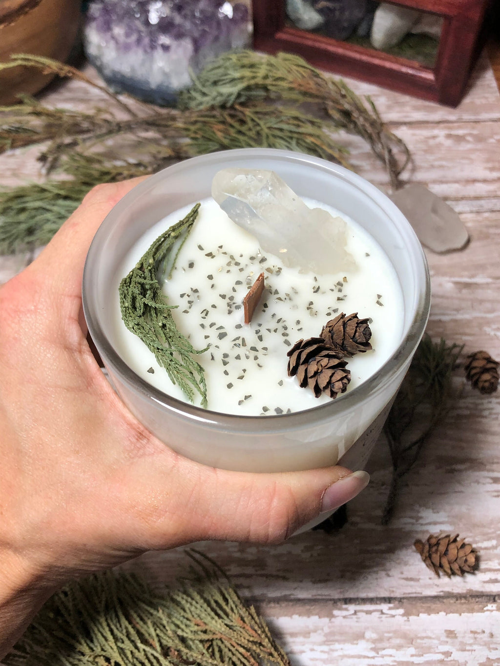 Fresh Cut Xmas Tree Crystal Candle 11 oz