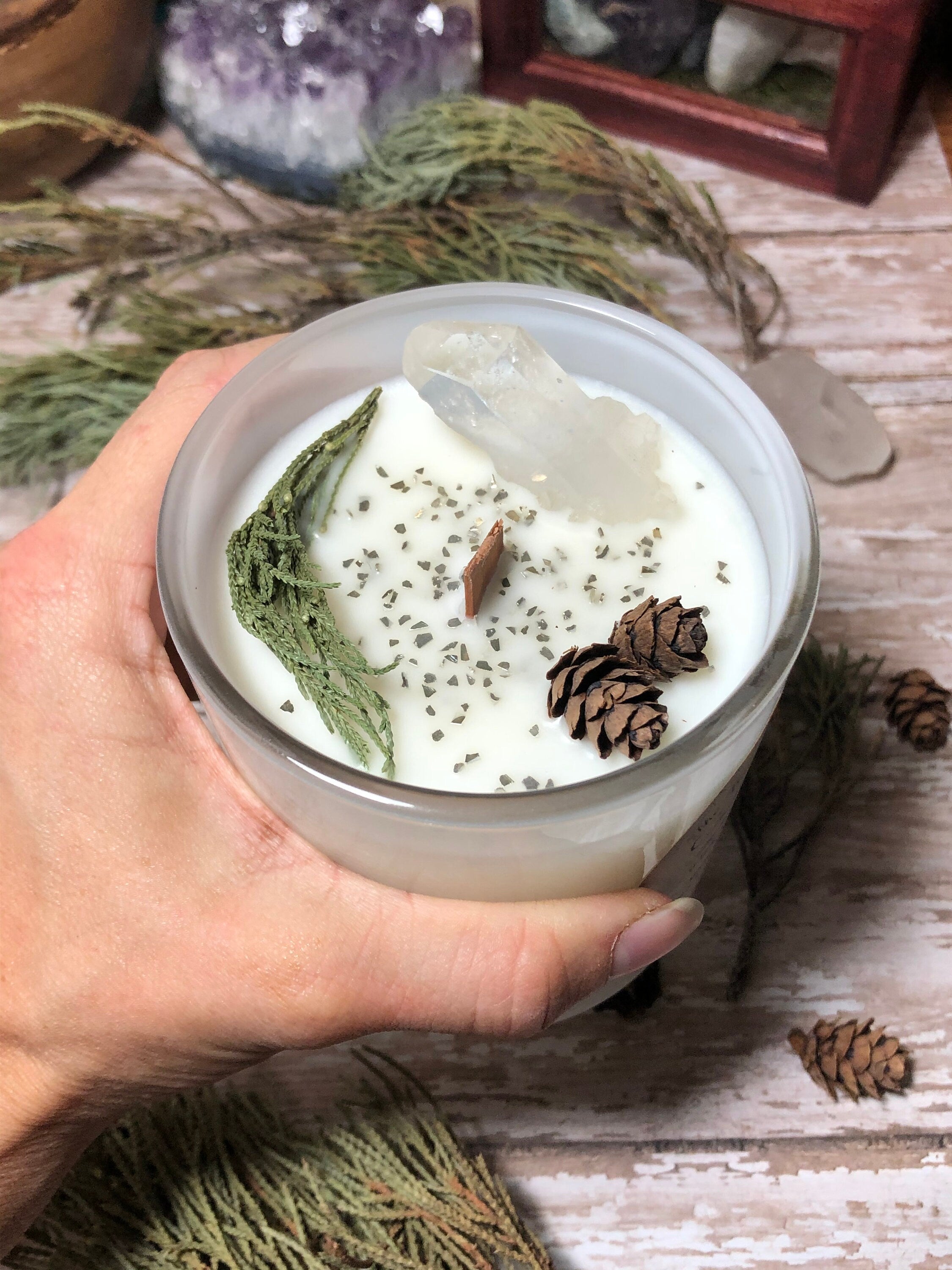 Fresh Cut Xmas Tree Crystal Candle 11 oz