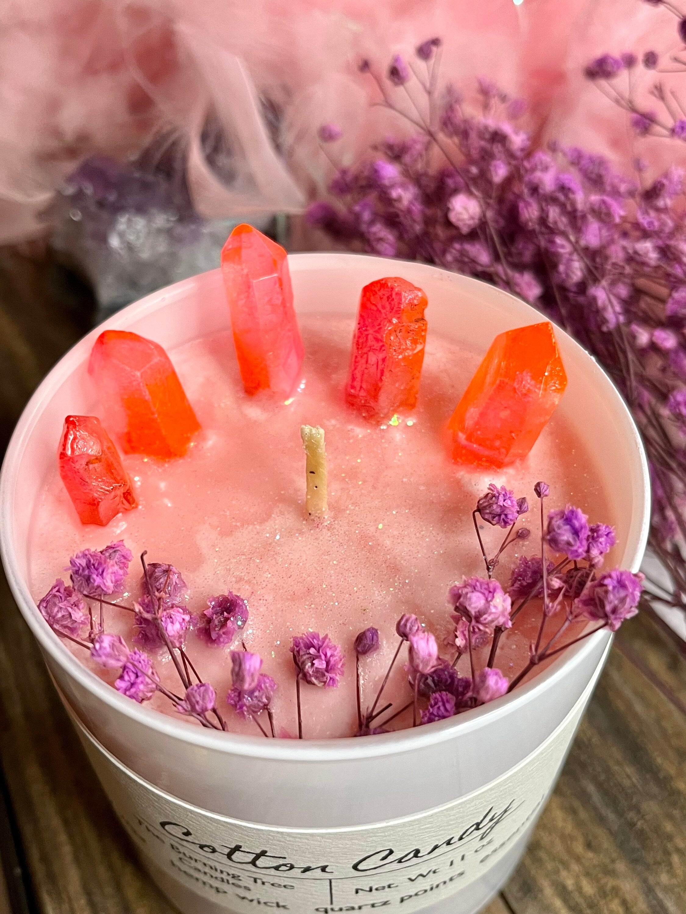 Cotton Candy Crystal Candle - 11 oz