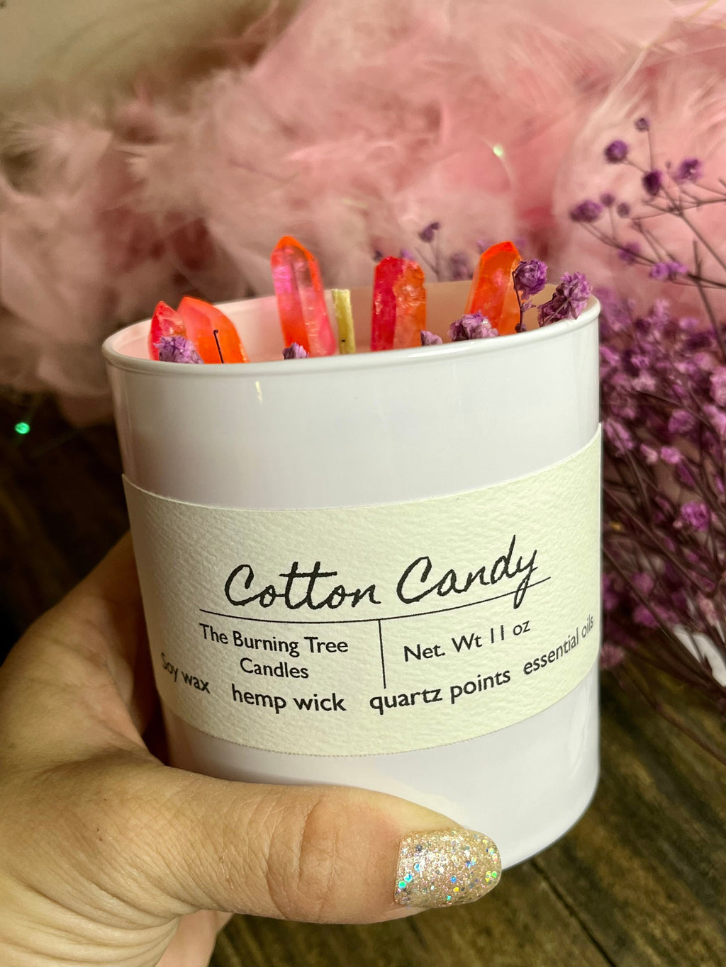 Cotton Candy Crystal Candle - 11 oz