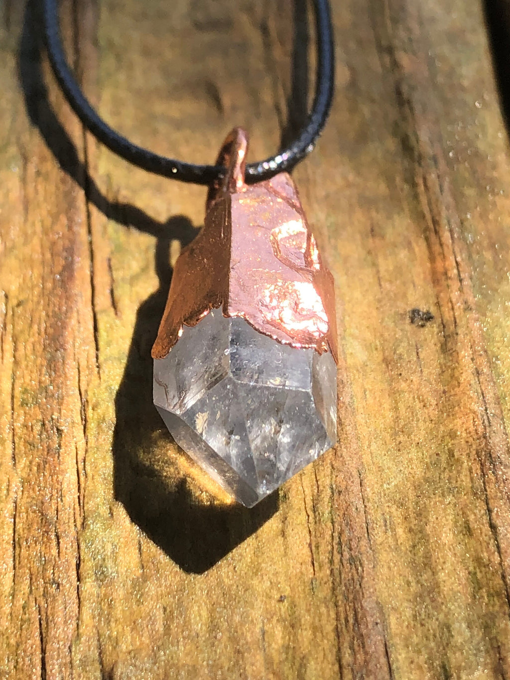 Quartz Point Copper Electroformed Pendant
