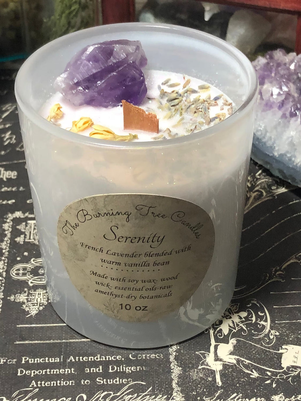 Sugar and Lavender Amethyst candle- 11 oz