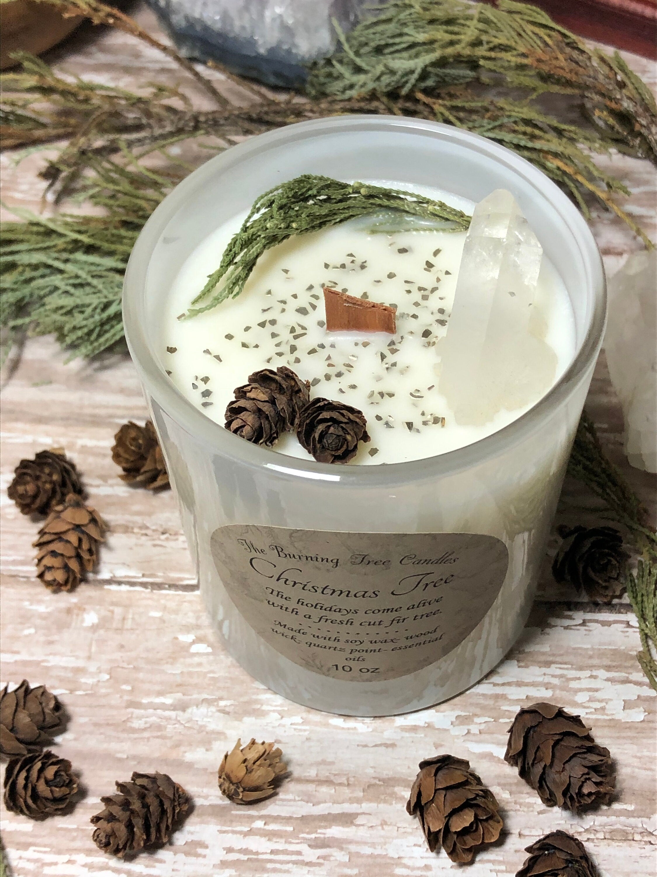 Fresh Cut Xmas Tree Crystal Candle 11 oz