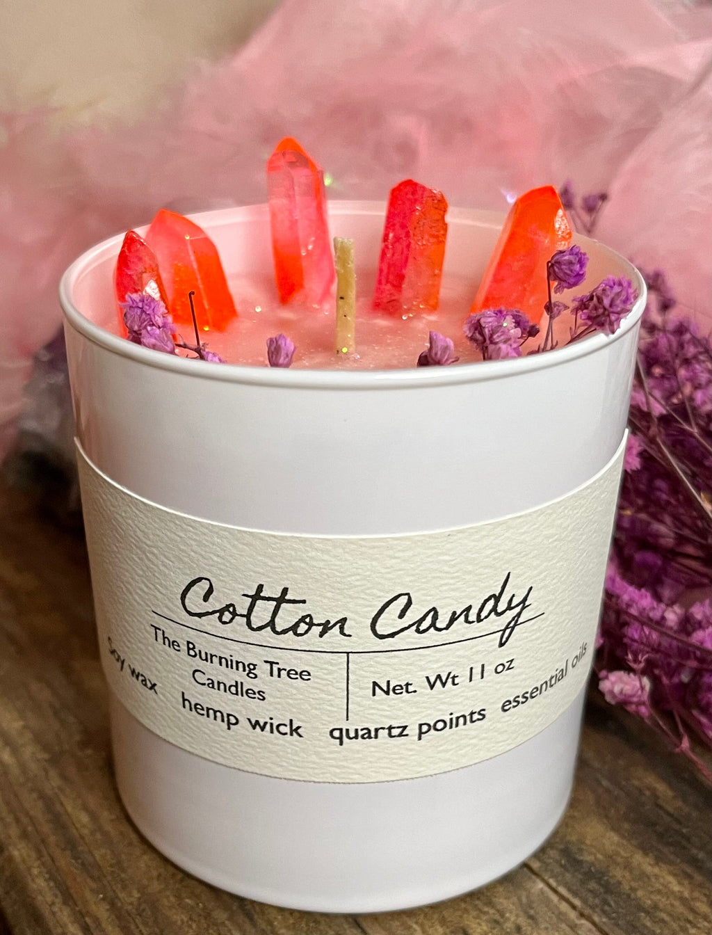Cotton Candy Crystal Candle - 11 oz