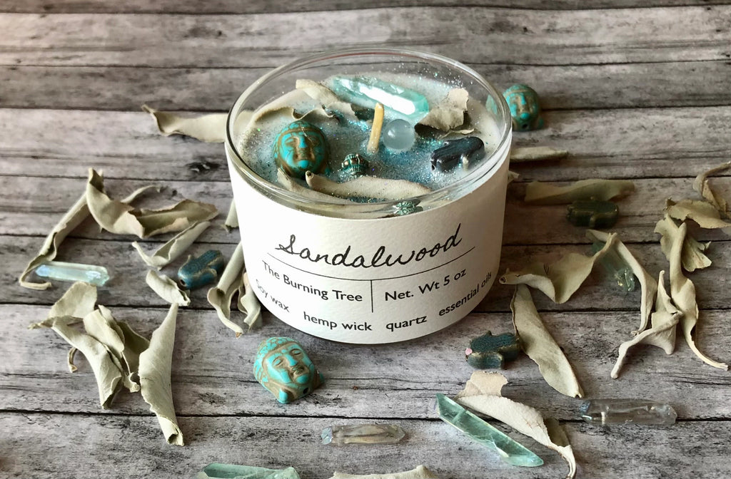Sandalwood Crystal Candle - 5 oz