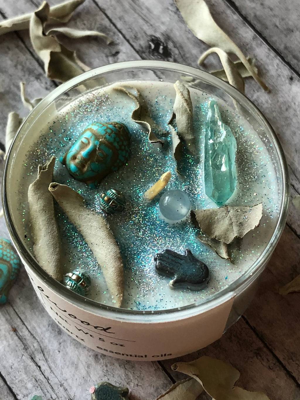 Sandalwood Crystal Candle - 5 oz