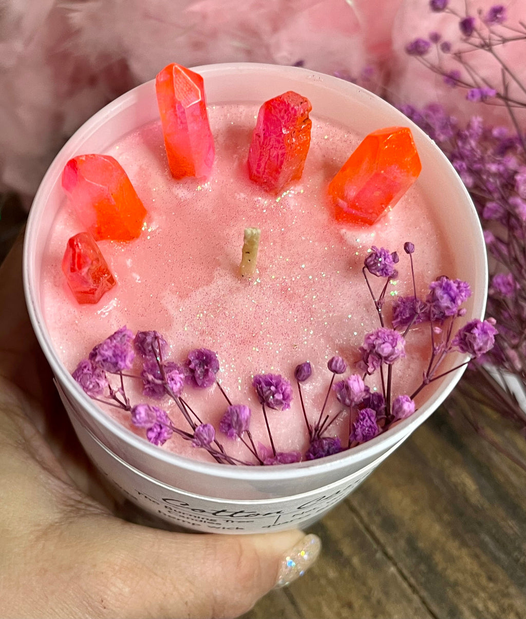 Cotton Candy Crystal Candle - 11 oz