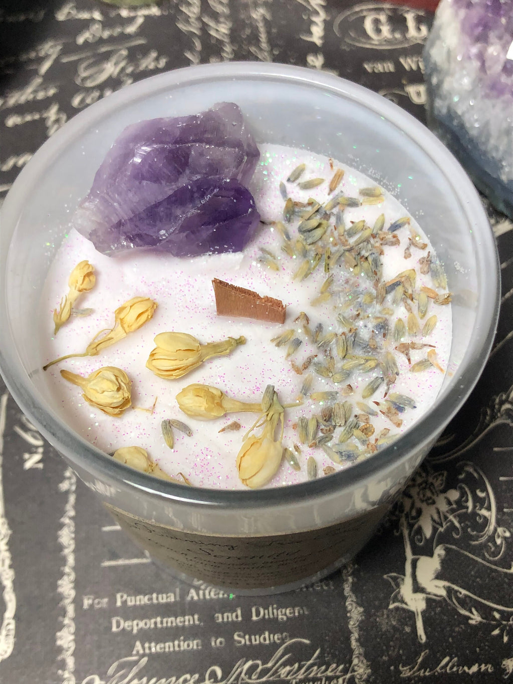 Sugar and Lavender Amethyst candle- 11 oz